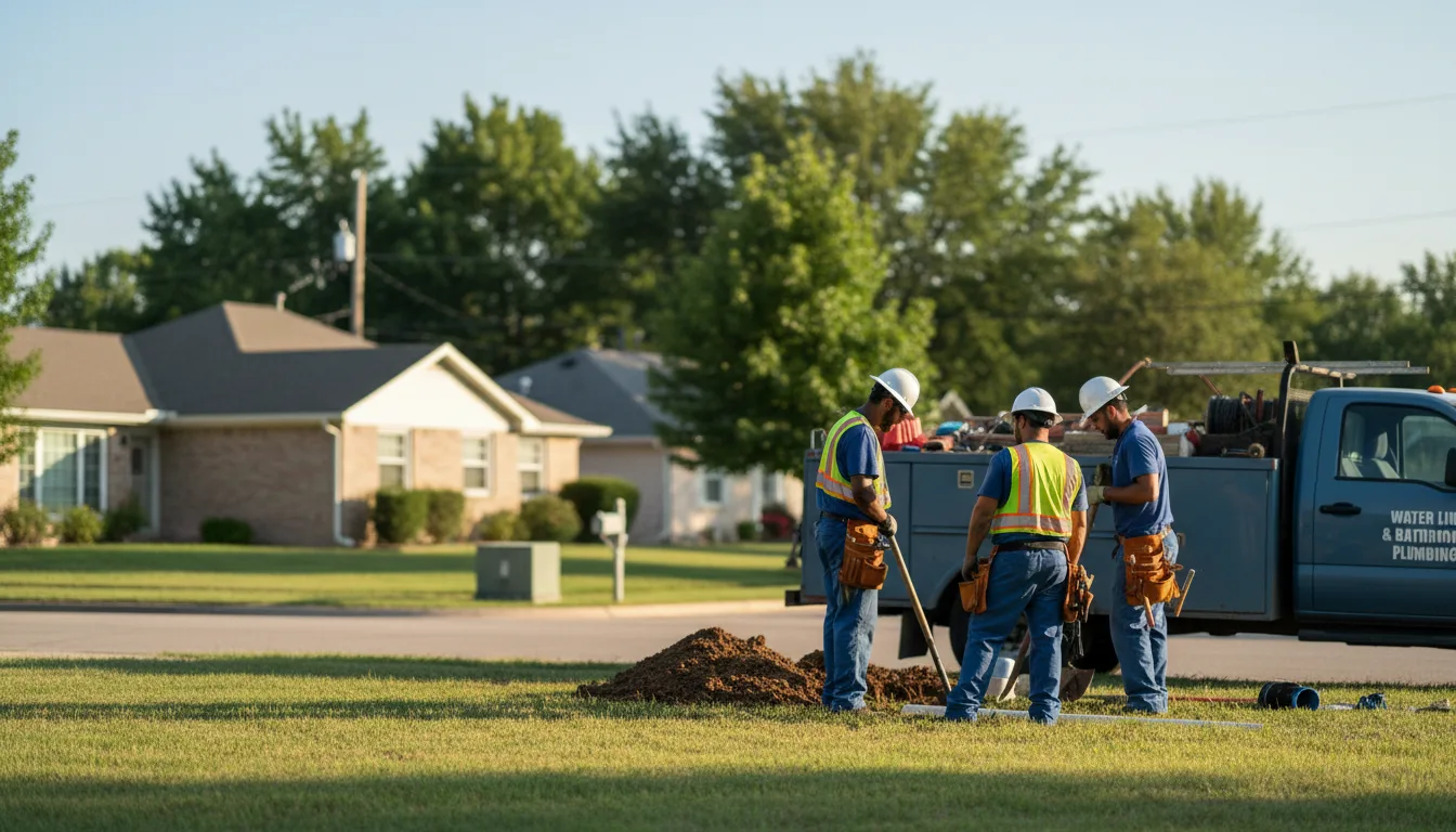 Residential water line and bathroom plumbing service in Strasburg, ND